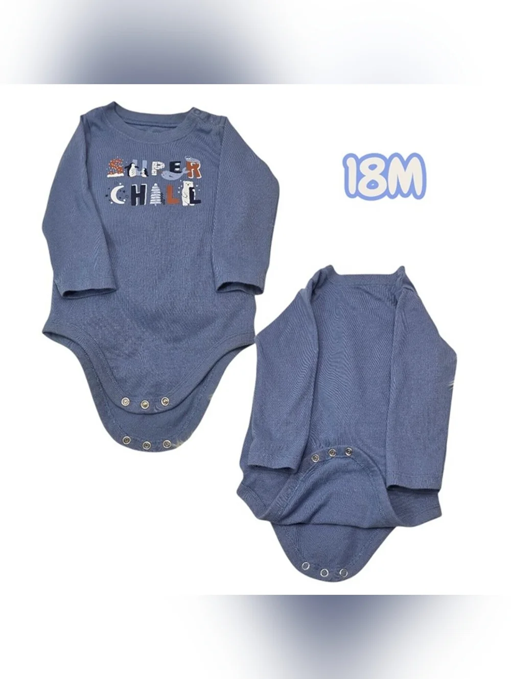 ​5-Pc Baby Boy Bundle 18M Romper Bodysuits Sweater Knit Set